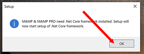 .NET Core framework warning